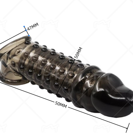 Wolf Fang Wide Reusable Silicone Condom Sleeve - VIP26