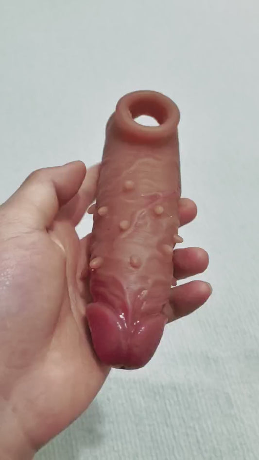 Meat Spur Studded Reusable Silicone Condom Sleeve-VIP28