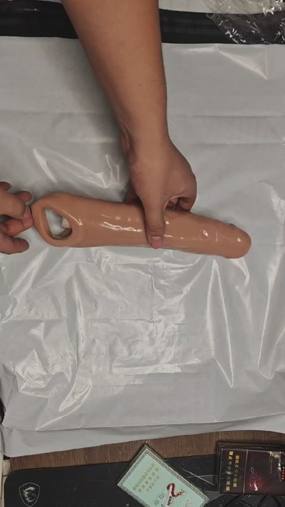 Textured Reusable Silicone Condom Sleeve-VIP25